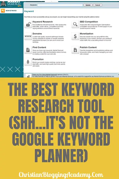 how to use keyword research tools for Christian blogs