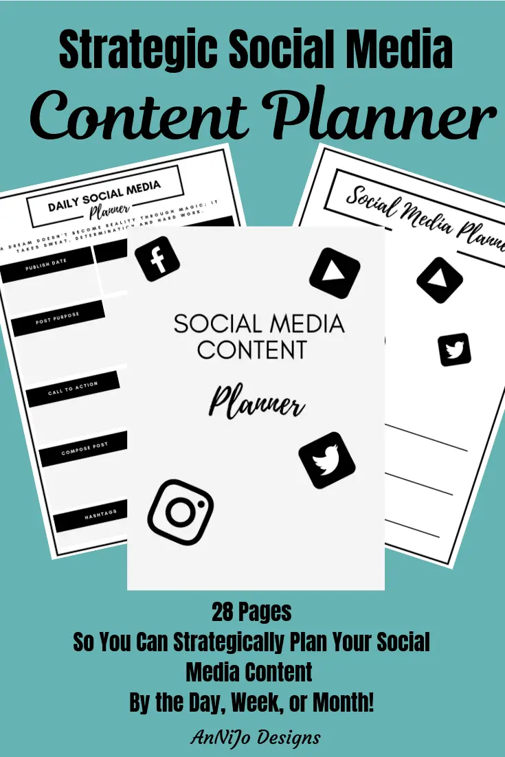 This is a picture of a mockup of a social media planner