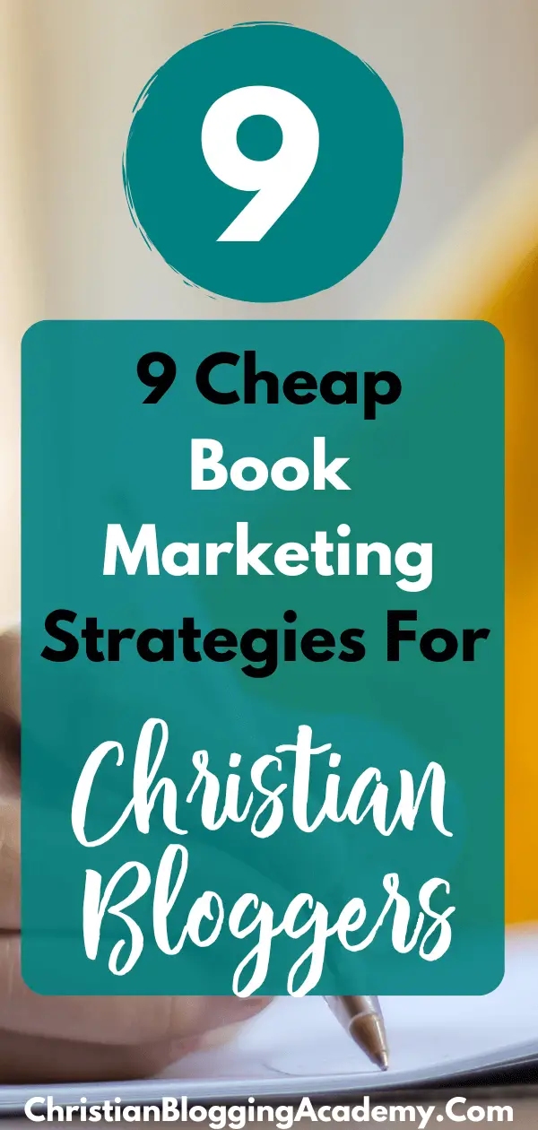 Christian book marketing in black and white letters teal overlay woman writing