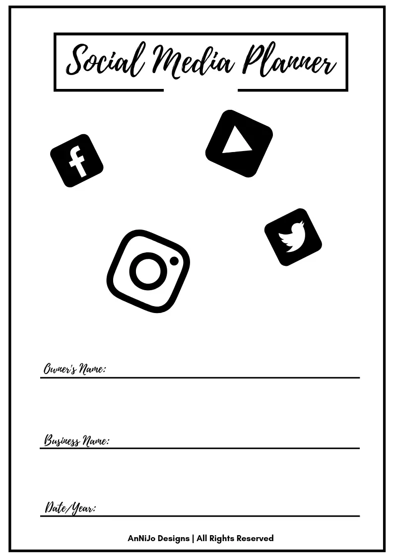 picture of a social media planner for bloggers for Christian bloggers