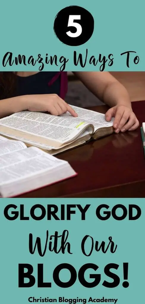 pin about glorifying God with blogging business woman studying bible