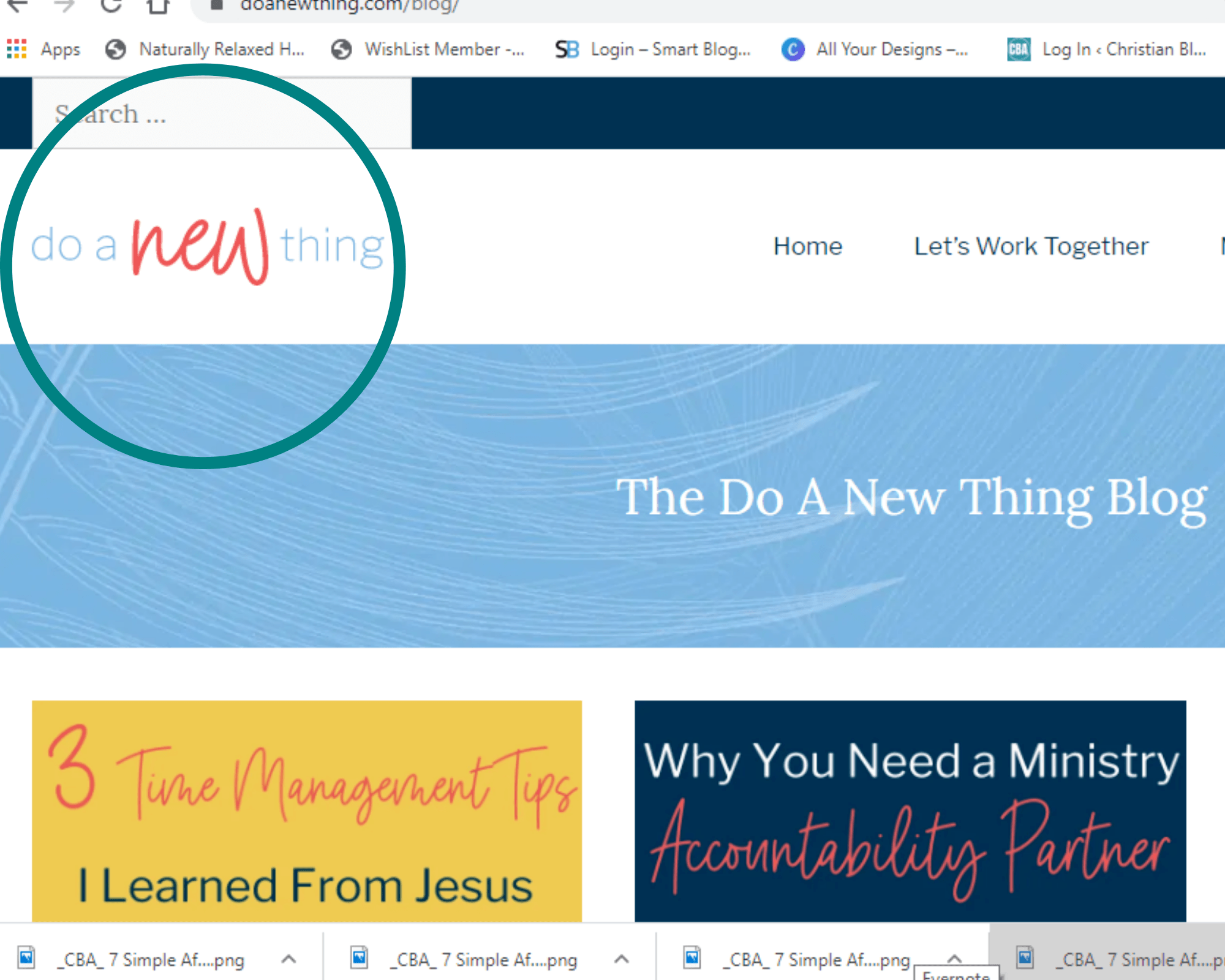 Do A New Thing screen shot christian blog names ideas list