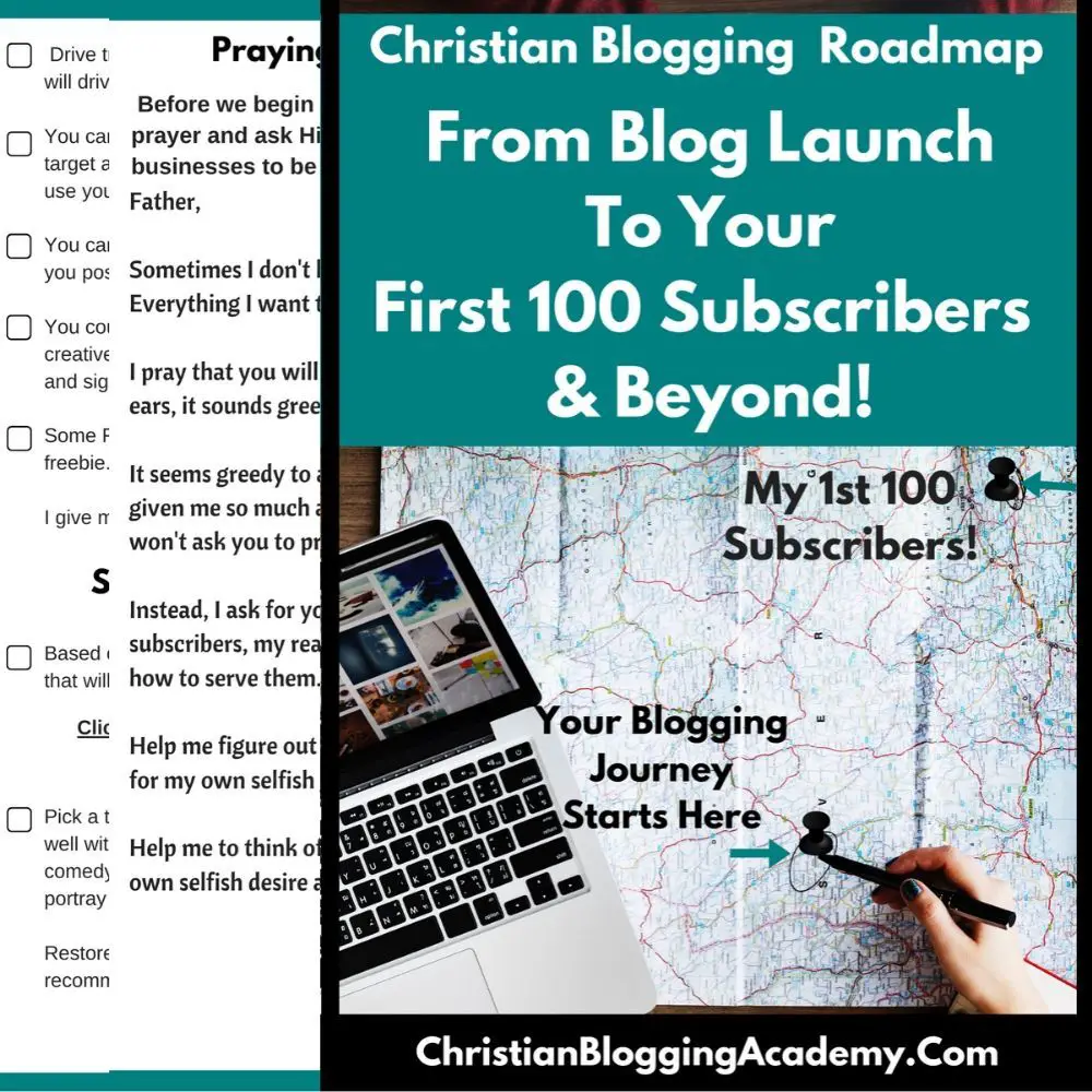 Christian Blogging Academy how to start a blog and get email subscribers roadmap