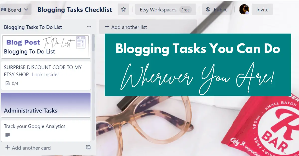 pic of blogging to do checklist 