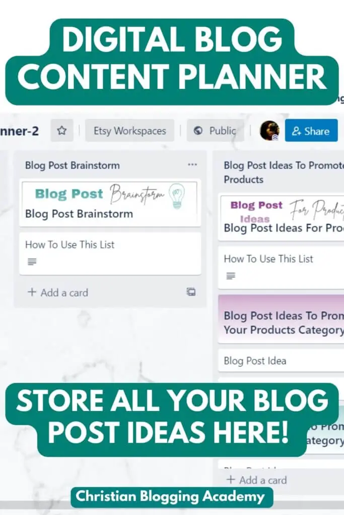 organize your blog post ideas 