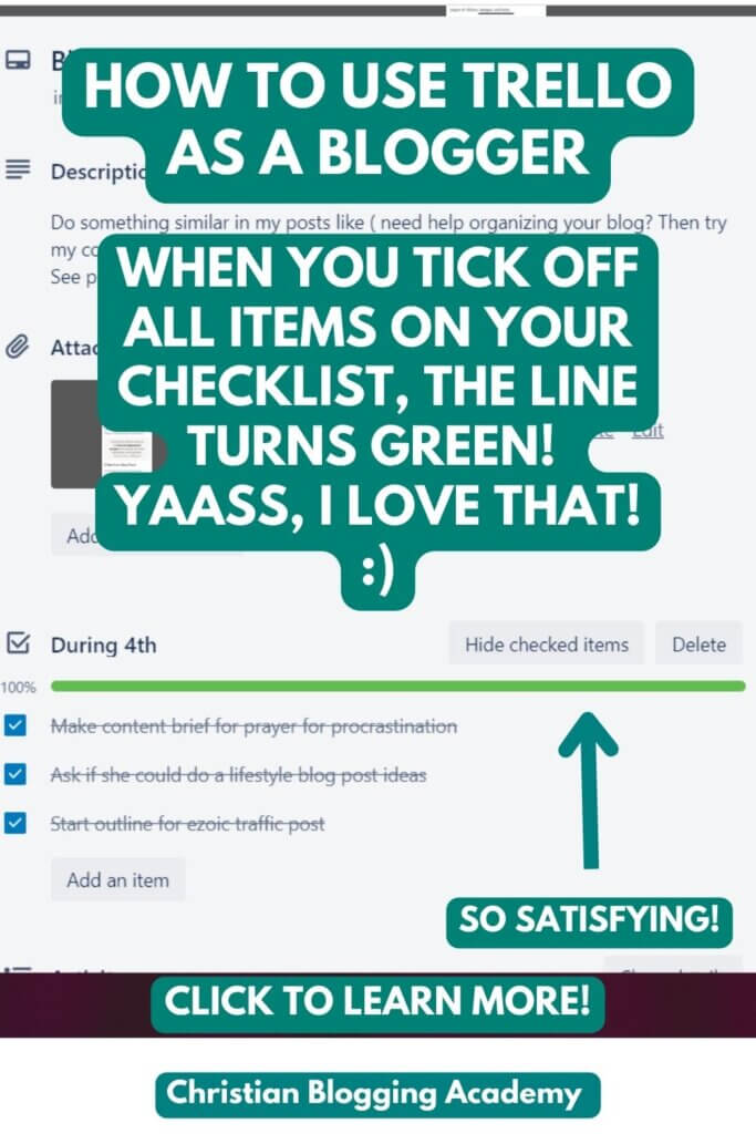 green trello checklist 