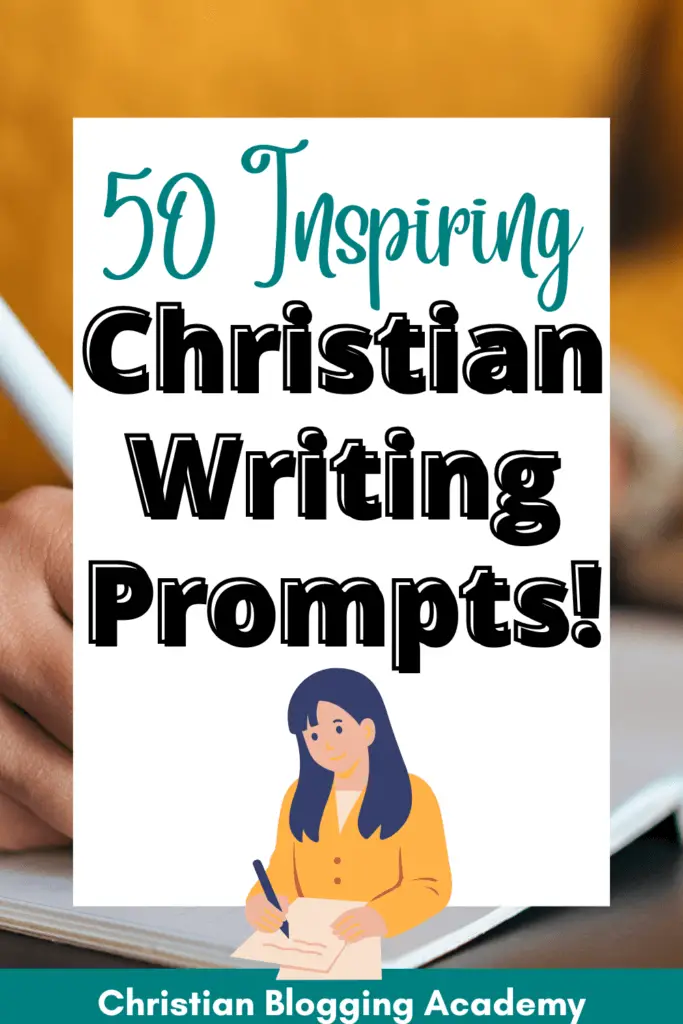 notebook in the back with a woman writing in it Christian Writing Prompts