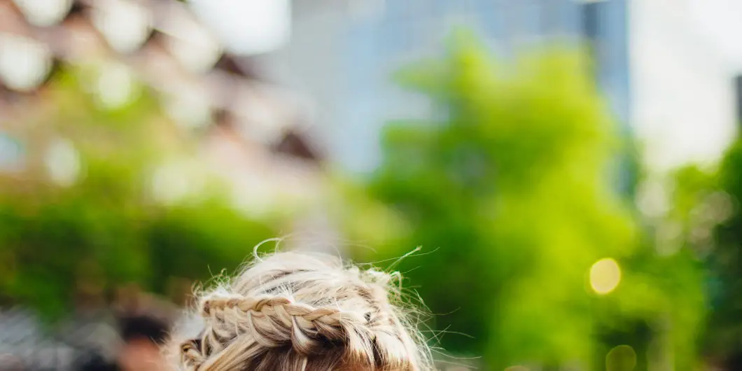 girl with head in her hands