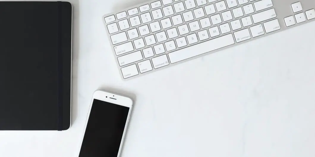 iphone keyboard tablet white desk