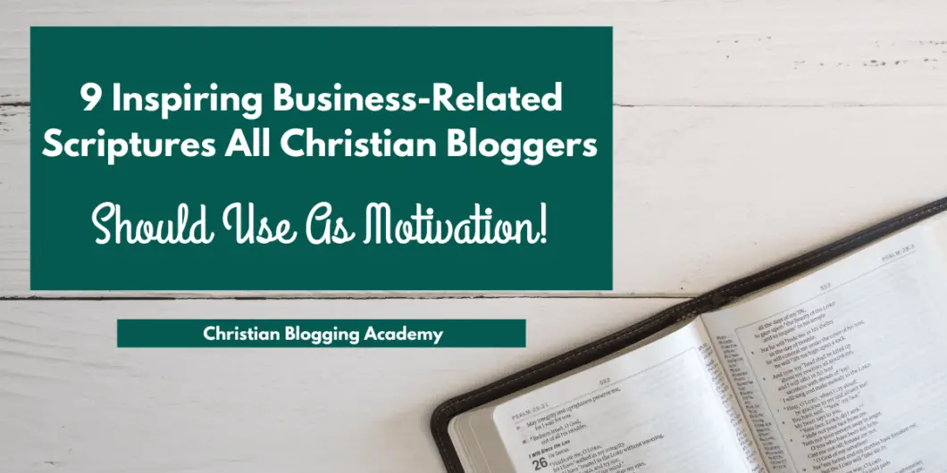 business-related scriptures for Christian bloggers