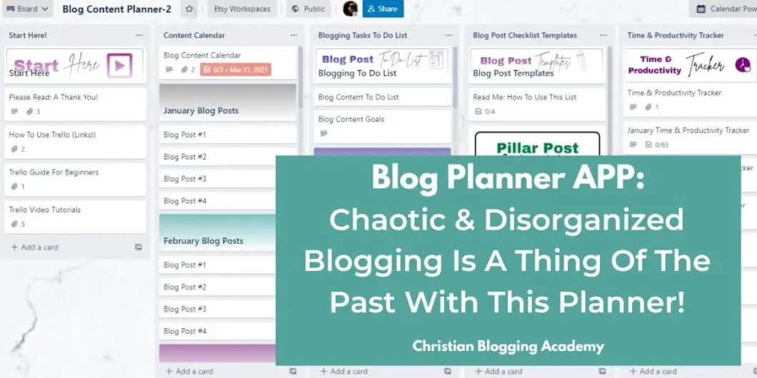 teal box blog planner app; background digital blog planner