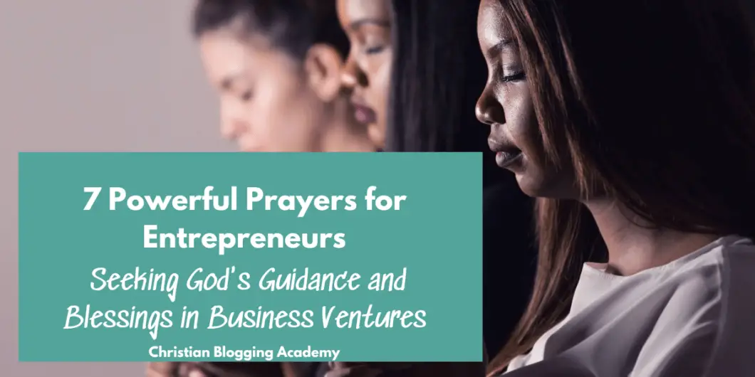 teal and white writing prayers for entreprenuers.